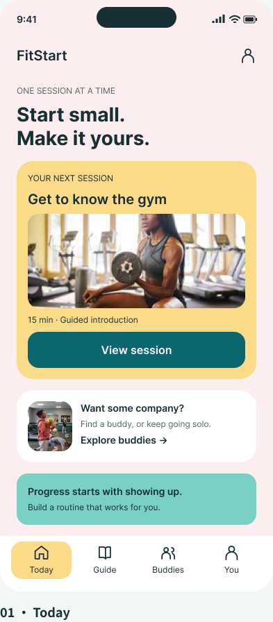 FitStart exercise app preview